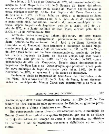 Chorografia Mineira - Quinta Parte